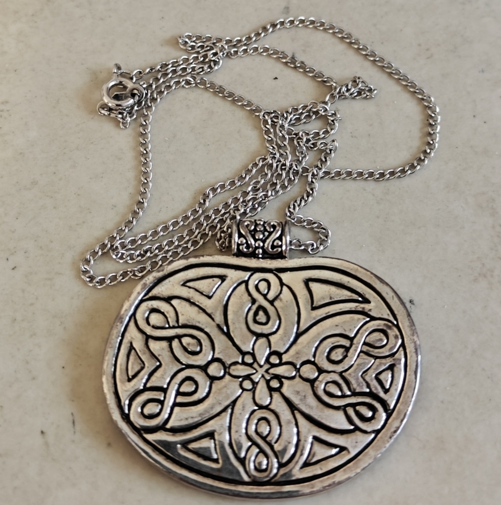 Vintage Celtic Sterling Silver Necklace